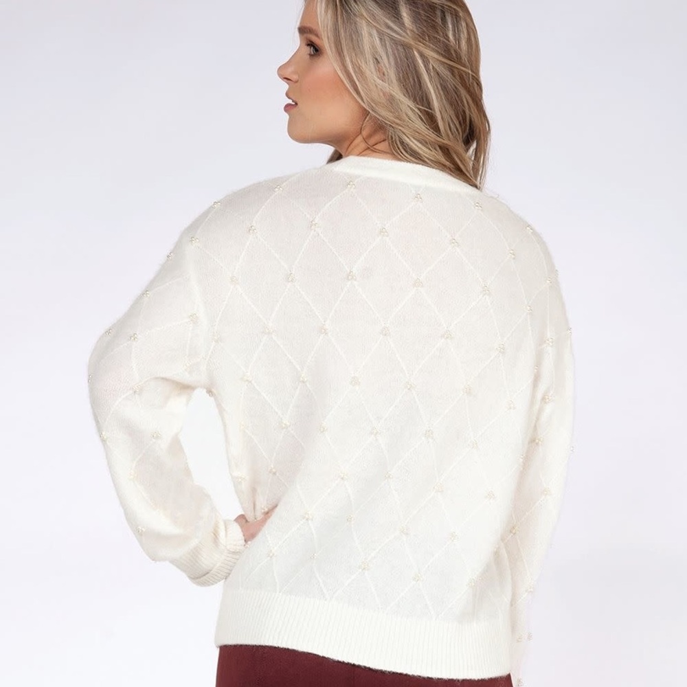 NWOT! - Black Tape | Chantilly Pearl Sweater - Picture 8 of 14